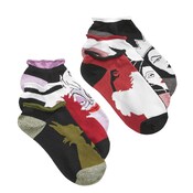 Wholesale - 6pk WOMEN DISNEY VILLAIN MARL KNIT NS SOCKS SIZE 9-11, UPC: 701570832069